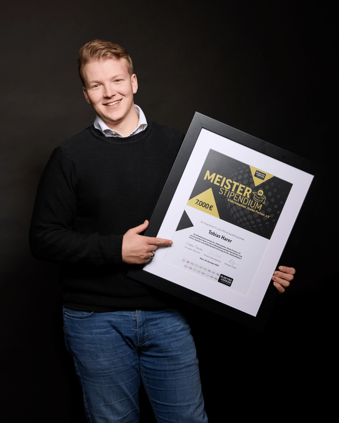 Elektromarken Starke Partner Meisterstipendiant 2025 Tobias Harer 