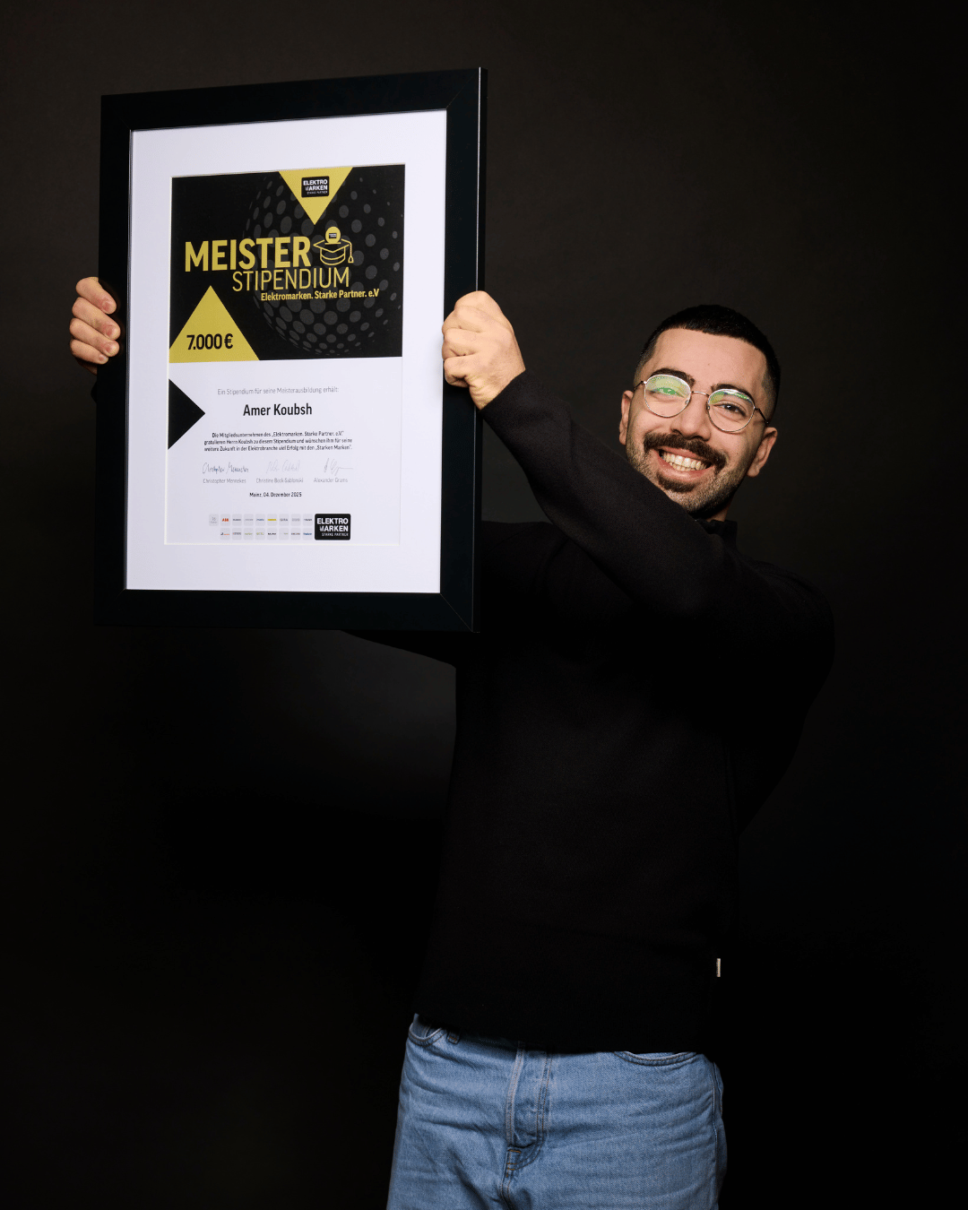 Elektromarken Starke Partner Meisterstipendiant 2025 Amer Koubsh